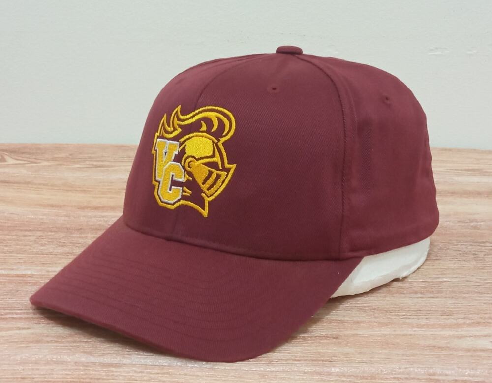 FlexFit Cap Hat Baseball "Knights" VCS Valley Christian School Burgundy L - XL